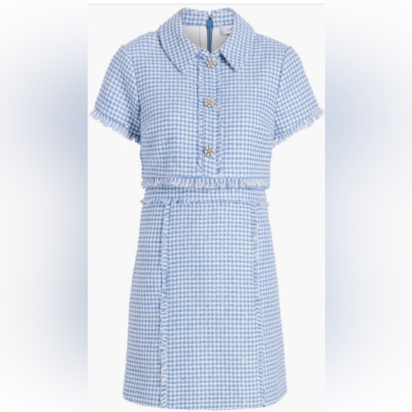 Likely Blue Houndstooth Mini Dress - Picture 1 of 4